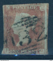 Ua533: ONE PENNY RED - Imperf. - 4 Margins : F__G - Gebruikt