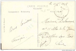 Zz161: LA PANNE Villa J'y Suis Et Ma Retraite : N°138 (niet Afgest.)+censure >> Frankrijk: 14 II 1918 - Zona Non Occupata