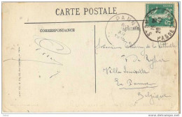 _P375 Postkaart: Saint-Omer Le Jardin Public - 5ct Semeuse  >>> PANNE 24 XII 1915 - Zona Non Occupata