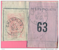 Be936: CHAMPLON : GRAND VITESSE = Tarief II: SP 11 /fragment Spoorwegdocument + V " étiquette " E9: - Dokumente & Fragmente