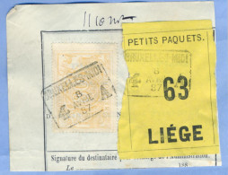 Be954 : BRUXELLES-MIDI / 4   A  : SP 12: Op Fragment Spoorwegdocument+ " étiquette " - Documents & Fragments