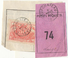 Be335: NEUFCHATEAU: SP 11 Op Fragment Spoorwegdocument +  " étiquette " : E9:  : GRAND VITESSE = Tarif II - Dokumente & Fragmente