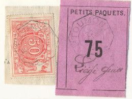 Be135: STOUMONT: Gemengd Kantoor: SP 11 Op Fragment Spoorwegdocument +  " étiquette " : Telegraafstempel: - Dokumente & Fragmente