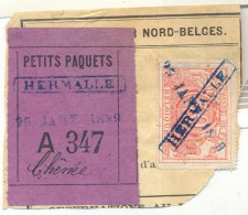 Be57: HERMALLE (= NORD BELGE):  SP 11 Op Fragment Spoorwegdocument +  " étiquette " : - Documenten & Fragmenten