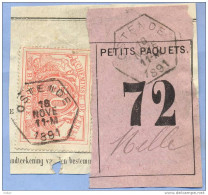 _V774: OSTENDE > Melle: SP11/ Fragment Met " étiquette " PETITS PAQUETS: N° 72: Type B: - Documentos & Fragmentos