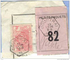 _V793: COURTRAI > Vichte: SP11/ Fragment Met " Etiquette " PETITS PAQUETS N° 82 Type B: - Documentos & Fragmentos