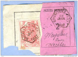 _V889: BRUXELLES(A.V.) > Wespelaer Pour Wechter: SP11/ Fragment Met " étiquette "  PETITS PAQUETS: N° 2: Type Bc: - Dokumente & Fragmente