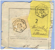 _V956:  LIEGE(PALAIS) >Middelkerke Par Ostende-Expresse: SP12/ Fragment PETITS PAQUETS Met " étiquette " : N° 2 : Type B - Documentos & Fragmentos