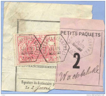 _V944: SCHAERBEEK( CENTRAL) > Wachtebeke: SP11/ Fragment PETITS PAQUETS Met  " étiquette " : N° 2: Type Bb: - Documentos & Fragmentos