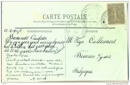 _G987: Carte Postale: 5 GROTTES DE BETHARRAM - La Caverne: 15c Semeuse: - AK: ROUSBRUGGE-HARINGHE 27 IV 1917 - Zone Non Occupée