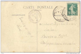 Zv777: CAYEUX-sur-Mer:met 5ct Semeuse > Beveren S/Yzer: ROUSBRUGGE-HARINGHE  9 X 16 - Zona Non Occupata