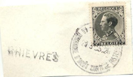 Ek20:N° 411: Op Fragment: + Griffe: RHIEVRES - 1934-1935 Léopold III