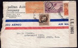 Cuba - 1943 - Letter - Air Mail - Commercial Envelope - Sent To Argentina - Caja 1 - Briefe U. Dokumente