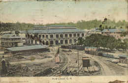 Costa Rica, C.A., LIMON, Port, Railway (1908) Postcard - Costa Rica