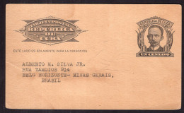 Cuba - Circa 1920 - One Cent Postage Card - Sent To Brasil - Caja 1 - Covers & Documents