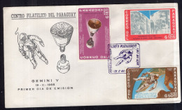 Paraguay - 1966 - FDC Envelope - Special Postmark - Gemini V - Caja 1 - Zuid-Amerika