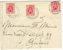 Np93: Brief Met 3x N°282 : - 1929-1937 Lion Héraldique
