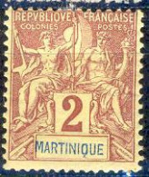 Fv599:MARTINIQUE: Y.&T.N°:32 :[*] ( Avec Restes Charnières) - Sonstige & Ohne Zuordnung