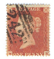 Qq1: Small Crown - Perforated:16 - 1 Penny : M__K - Used Stamps