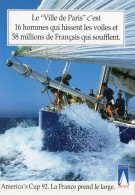 CARTE - N1 - VOILE - AMERICA'S CUP 92 - VOILIER VILLE DE PARIS - MARC PAJOT - BASE DE SAN DIEGO - Segeln