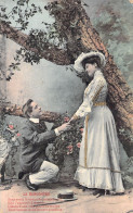 FANTAISIE - Couple - Lot De 5 Cpa D'un Homme En Train De Séduire Une Femme - La Rencontre - Carte Postale Ancienne - Coppie