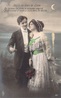 FANTAISIE - Couple - Lot De 3 Cpa D'un Homme En Train De Séduire Une Femme - Idylle Clair De Lune Carte Postale Ancienne - Koppels