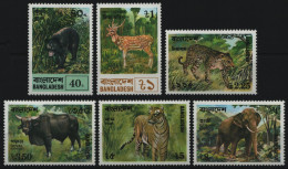 Bangladesch 1977 - Mi-Nr. 94-99 ** - MNH - Wildtiere / Wild Animals - Bangladesch