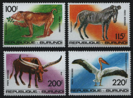 Burundi 1992 - Mi-Nr. 1734-1737 A ** - MNH - Wildtiere / Wild Animals - Nuevos