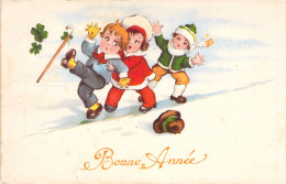 FANTAISIE - Bonne Année - Nouvel An - Enfants Qui Jouent - Carte Postale Ancienne - Año Nuevo