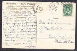 Canada Cover, Darlingford Manitoba, Aug 21 1908, A1 Broken Circle Postmark, From Arcola SK - Brieven En Documenten