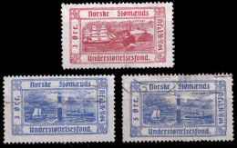 NORWAY - 1904 3ö & 5ö Poster Stamps For The Norwegian Seamen Support Fund P.14 - "Norske Sjømænds Understøtelsesfond" - Other & Unclassified