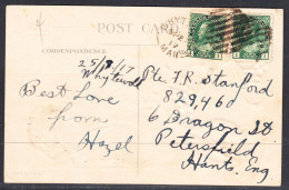 Canada Cover, Whytewold Manitoba, Sep 27 1917, A1 Broken Circle Postmark, To Petersfield England - Covers & Documents