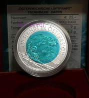 25 Euro Gedenkmünze 2007 Österreich / Austria - Luftfahrt - Silber / Niob - Austria