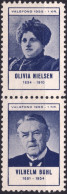DENMARK - 1955 Pair Of Fund Raising Stamps For The Social Democrat Party - VALSFOND 1955 Olivia Nielsen & Vilhelm Buhl - Autres & Non Classés