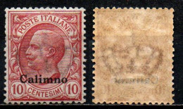 COLONIE ITALIANE - ISOLA DI CALINO - 1912 - LEONI - 10 C. - MNH - Egée (Calino)