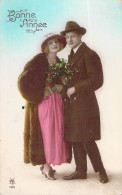 FANTAISIE - Bonne Année - Nouvel An - Couple Portrait - Carte Postale Ancienne - New Year