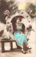 FANTAISIE - Bonne Année - Nouvel An - Couple Portrait - Carte Postale Ancienne - Nouvel An