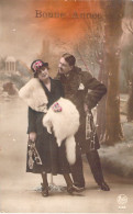 FANTAISIE - Bonne Année - Nouvel An - Couple Portrait - Carte Postale Ancienne - New Year