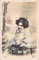 FANTAISIE - Bonne Année - Nouvel An - Portrait De Femme - Carte Postale Ancienne - Nouvel An