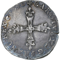France, Charles X, 1/4 Ecu, 1590, Paris, TB+, Argent, Gadoury:521 - 1589-1610 Henri IV Le Vert-Galant