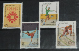 EQUADOR 1984, Olympic Games - Sarajevo, Sports, Mi #1961-4, MNH** - Winter 1984: Sarajevo