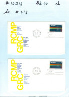 Mounted Police Montée; GRC / RCMP; Gendarmerie; Sc. # 613; Deux Premier Jour Vendus à L'unité (10216) - Used Stamps