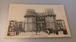 SPAIN - ESPAGNE-VALENCIA  Torres De Serranos-animée & TRAM UNUSED - Valencia