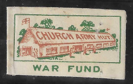 VIGNETTE WW1 ERA USA AMERICAN PROPAGANDA CHURCH ARMY HUT WAR FUND - Erinnofilia