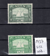 CHCT64 -  Boat, MNH Stamps, 1937, Aden - Altri & Non Classificati