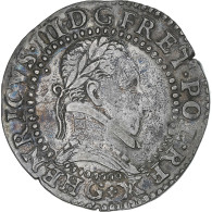 France, Henri III, 1/2 Franc Au Col Plat, 1588, Poitiers, TTB+, Argent - 1574-1589 Heinrich III.