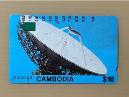 Cambodia Phonecard, Satellite, Set Of 1 Used Card - Kambodscha