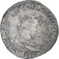 France, Henri II, 1/2 Teston à La Tête Nue, 1553, Toulouse, Buste D, TTB - 1547-1559 Hendrik II