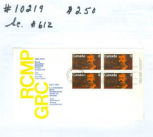 Mounted Police Montée; GRC / RCMP; Gendarmerie; Sc. # 612; Pli Premier Jour / First Day Cover (10219) - Oblitérés