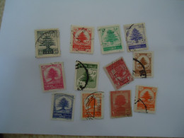 LIBAN  LEBANON USED    12   STAMPS EMBLEM  TREE - Libanon